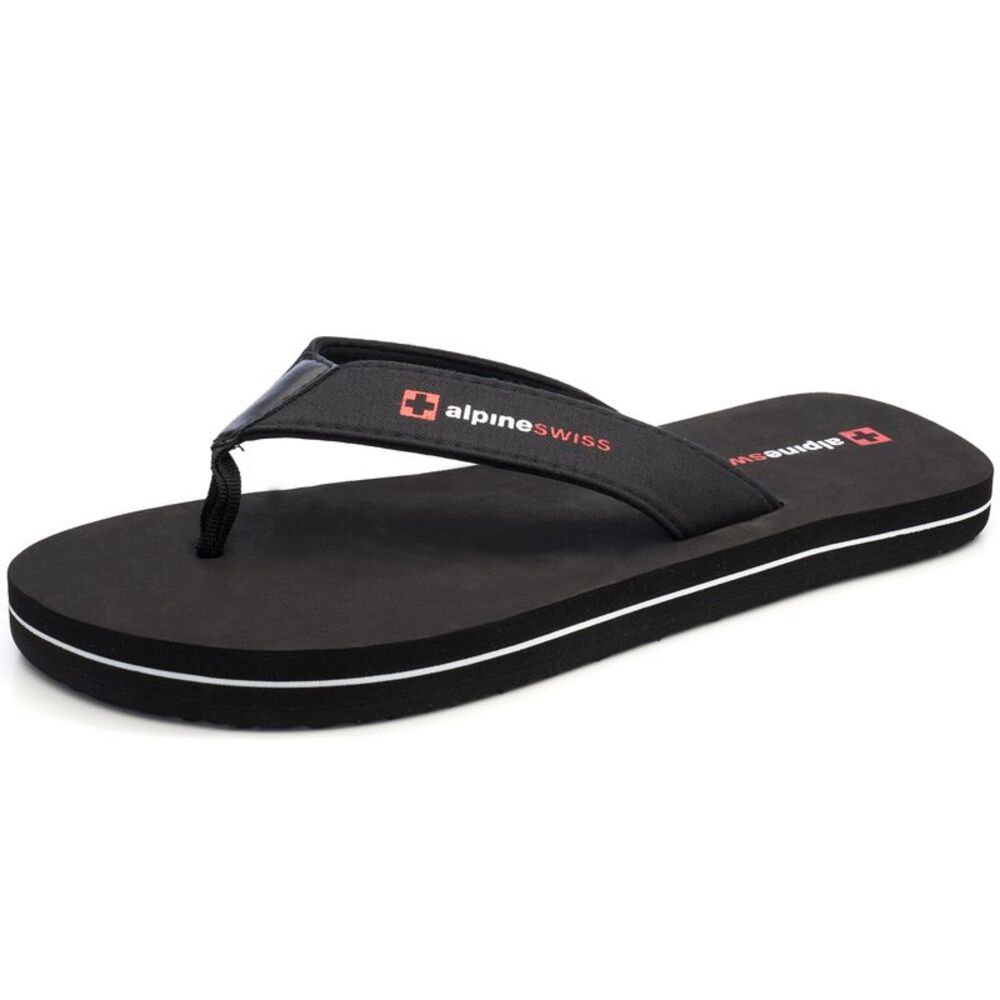 Alpine Swiss Mens Flip Flops Beach Sandals EVA Sole Lightweight Comfort Thongs